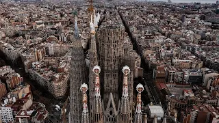 4K Barcelona Sagrada Familia Gaudí Video Dron Lofi Beats 2023 Vol.2