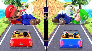 【マリオパーティスーパースターズ】ミニゲームピーチVsマリオVsデイジーVsルイージ(最強CPU｢たつじん」)