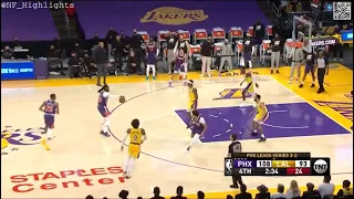 LeBron gets blocked and doesn't get back on defense