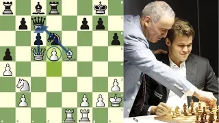 EL NIÑO vs EL OGRO [Partida 1]: Carlsen vs Kasparov (Reykjavik Rapid, 2004)