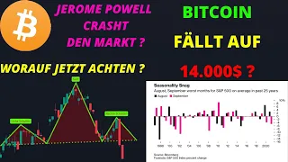 BITCOIN 14.000$ CRASH MÖGLICH ? JEROME POWELL CRASHT DEN MARKT ? WORAUF JETZT ACHTEN ? Chartanalyse