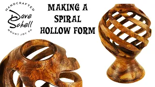 Woodturning - Open Spiral Hollow Form Piece