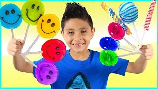 Rainbow Fruit Lollipops Color Song Pretend Play Learn Colors Nursery Rhymes FOR Kids Songs toys