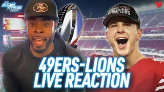 49ers EPIC COMEBACK vs. Lions reaction LIVE from Levi's, Chiefs beat Ravens | Richard Sherman NFL