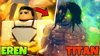 I Became EREN YEAGER And Got 0.1% ATTACK TITAN In Untitled Attack On Titan!..