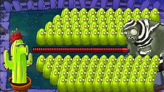 9999 Cactus vs All Zombie - Plants vs Zombies Battlez