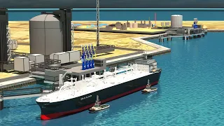 LNG Carrier berthing 3D simulation [Watfa3D] | Preview not Rendered