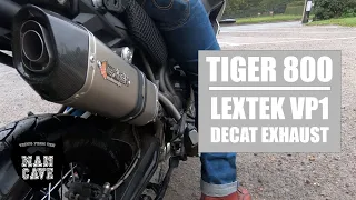 Decatting the Tiger 800 - Lextek VP1 full exhaust install & test