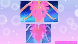 Sailor Moon Cosmos Transformation [Reference 90's Series] From Sailor Moon Classic to R to S & Final