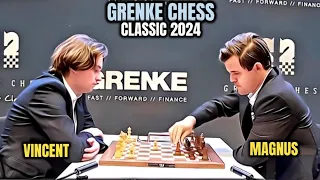 KING OF ENDGAME!! | Keymer Vincent (2627) vs. Magnus Carlsen (2823) | GRENKE CHESS CLASSIC 2024 | R5