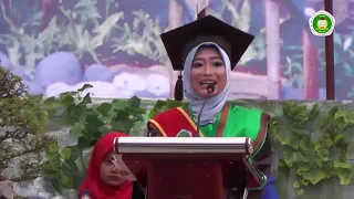 MENGHARUKAN  SAMBUTAN WAKIL WISUDAWAN WISUDA STKIP PGRI PACITAN KE 19 TAHUN 2018