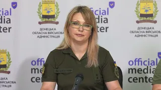 Брифінг керівника пресслужби ГУ СБУ в Донецькій та Луганській областях Галини Прищепи