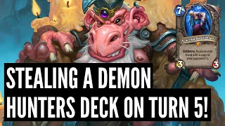 How to STEAL a Demon Hunter's deck on Turn 5! | Ashes of Outland | Hearthstone