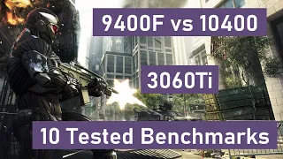 Intel i5 9400F vs 10400F testing rtx 3060Ti  in 1080p 1440p