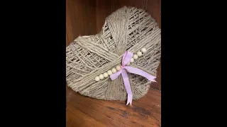 Dollar Tree DIY Cross My Heart Jute Farmhouse Decor