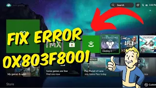 How To Fix Xbox ONE / Series X / S Error 0x803f8001 - Do You Own This Game Or App