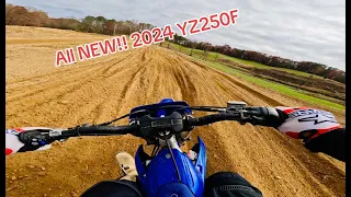 FIRST RIDE ALL NEW 2024 YAMAHA YZ250F RAW 3 LAPS GOPRO FROM A NORMAL DUDE