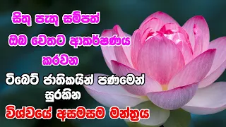 සිතූ පැතූ සම්පත් ඔබ වෙත ආකර්ෂණය කරවන ටිබෙට් ජාතිකයින්ගේ ප්‍රාණය බදු විශ්වයේ ප්‍රභලම මන්ත්‍රය.