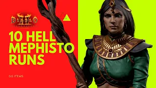 D2R: 10 Hell Mephisto Runs: 250% mf Beginner Sorceress Magic Find