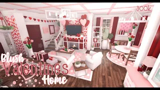 Bloxburg | Blush Valentines Home | Speed Build | No Large Plot | 300k