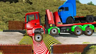 Cars vs Upside Down Speed Bumps #27 | BeamNG.DRIVE
