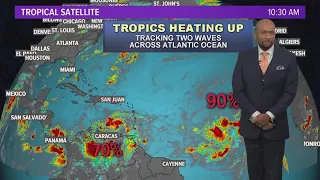 Tropical update: National Hurricane Center watching two waves (2pm, 8/18)