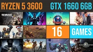 GTX 1660 6GB | Ryzen 5 3600 Test in 16 GAMES | 1080p