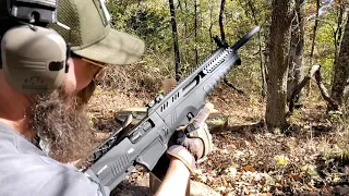 Halloween Pumpkin carving using the Rock Island armoury 12 Gauge bullpup shotgun