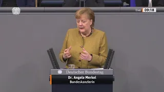 Merkel-Regierungserklärung im Bundestag