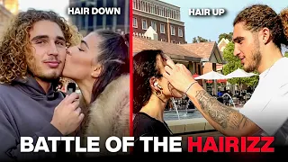 BATTLE OF THE HAIRIZZ (hair up vs hair down)