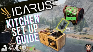 HUGE BUFFS! HOW to Setup Bio Fuel Composter, Stove, Can & kitchen Work Bench ICARUS