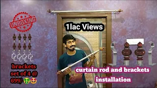 How to install curtain rods and brackets at home easily #curtainrods #brackets #unboxing