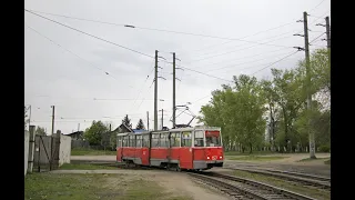 Бийский трамвай. 5 маршрут. Льнокомбинат - ул. Гилева. Осень 2021г.