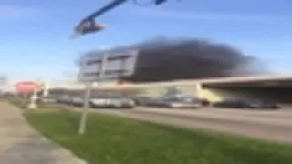 Truck fire slows traffic on Katy Freeway eastbound at Park Ten