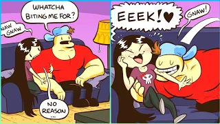 Funny Nerd and jock cute comics Dud with Tiger (ep. 2)