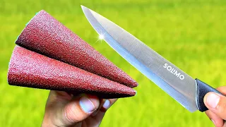 KNIFE Like a Razor ! Sharpen a knife in 3 Minutes With This Method