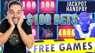 💨 $100 Bets ➤ Huff N' Puff 🐷 3 JACKPOT HANDPAYS!!