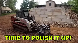 Trying To Finish The Retaining Wall Slide Job Before The Massive Storm Hits!