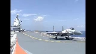 China Reveals Detailed Videos of J-15 Fighter Jets Training on Aircraft Carrier