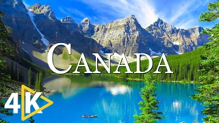 FLYING OVER CANADA (4K UHD) - Relaxing Music With Natural Beauty - 4K Video HD