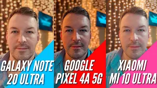 500$ vs 1000$ ▶️ PIXEL 4a 5G vs GALAXY NOTE 20 ULTRA vs MI 10 ULTRA. Тест и сравнение камер