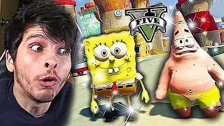 ENCONTRÉ A BOB ESPONJA Y A PATRICIO !! LOS LLEVO AL FONDO DE BIKINI (GTA 5 Mods) | DeGoBooM