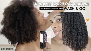 My Realistic Updated Wash Day Routine For Type 4 Hair 💆🏽‍♀️| FIRE Wash & Go | I'M BACK YA'LL 🥳