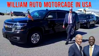 William Ruto's motorcade in Atlanta Georgia as he arrived for US state visit