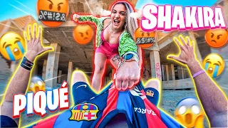 ESCAPO de SHAKIRA haciendo PARKOUR⚠️PIQUE vs BIZARRAP🎶 PERSECUCIÓN POV