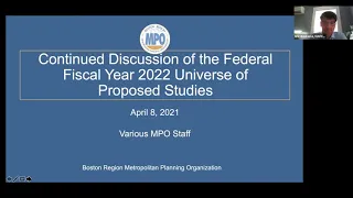 Unified Planning Work Program Committee Meeting: April 8, 2021