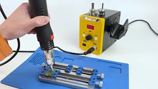 Kailiwei 858B Lead-free SMD Soldering Station LED Digital Solder Iron Hot Air GUN Blowser