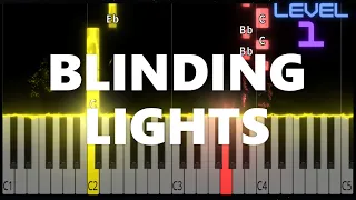 Blinding Lights - The Weeknd - EASY Piano Tutorial