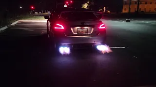 Subaru STi with Hot Licks Flamethrower kit.