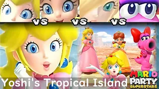 Mario Party Superstars Peach vs Daisy vs Rosalina vs Birdo in Yoshi's Tropical Island (Master)